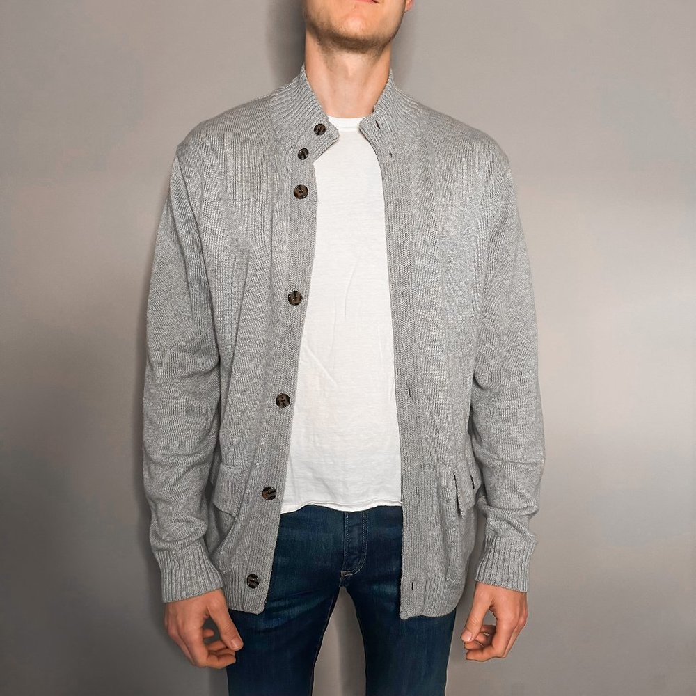 Grey Fall cardigan with pockets